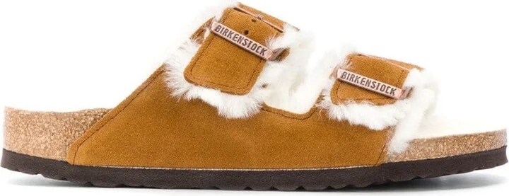 Arizona Shearling-Lined Suede Sandals