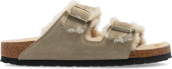 ‘Arizona Shearling’ Slides, , - Beige