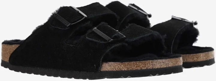 Arizona Suede And Shearling Sandals - Image 3