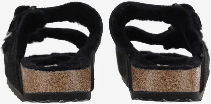 Arizona Suede And Shearling Sandals - Image 4