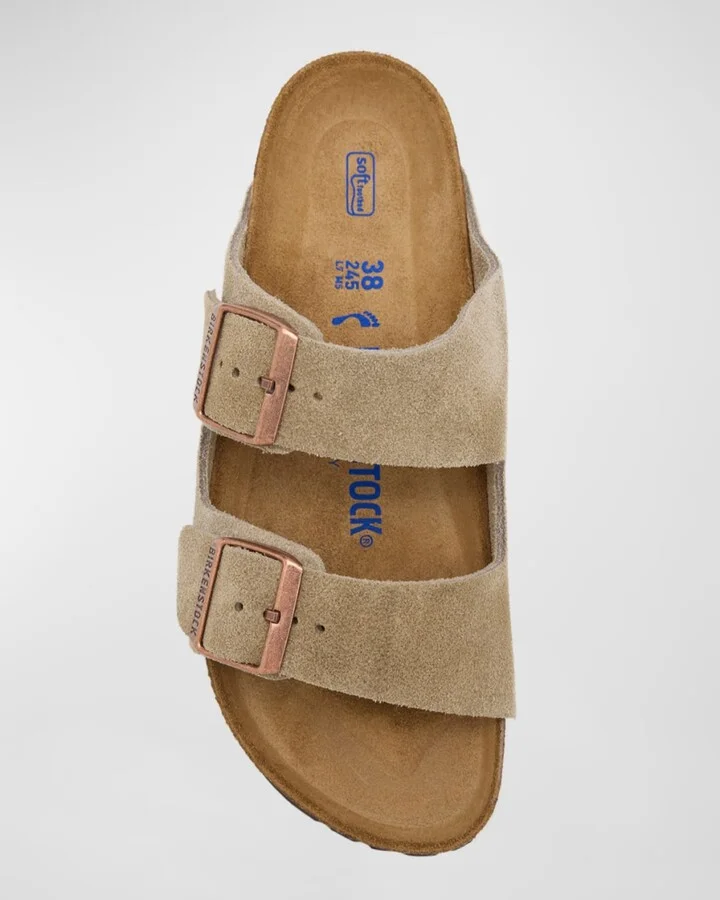 Arizona Suede Dual-Buckle Slide Sandals - Image 2