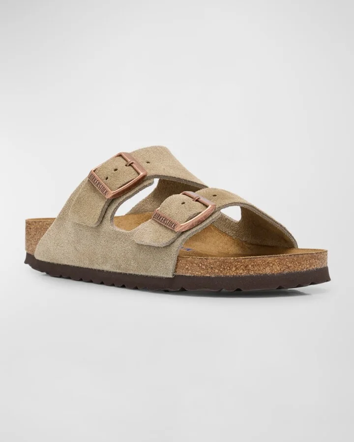 Arizona Suede Dual-Buckle Slide Sandals - Image 5