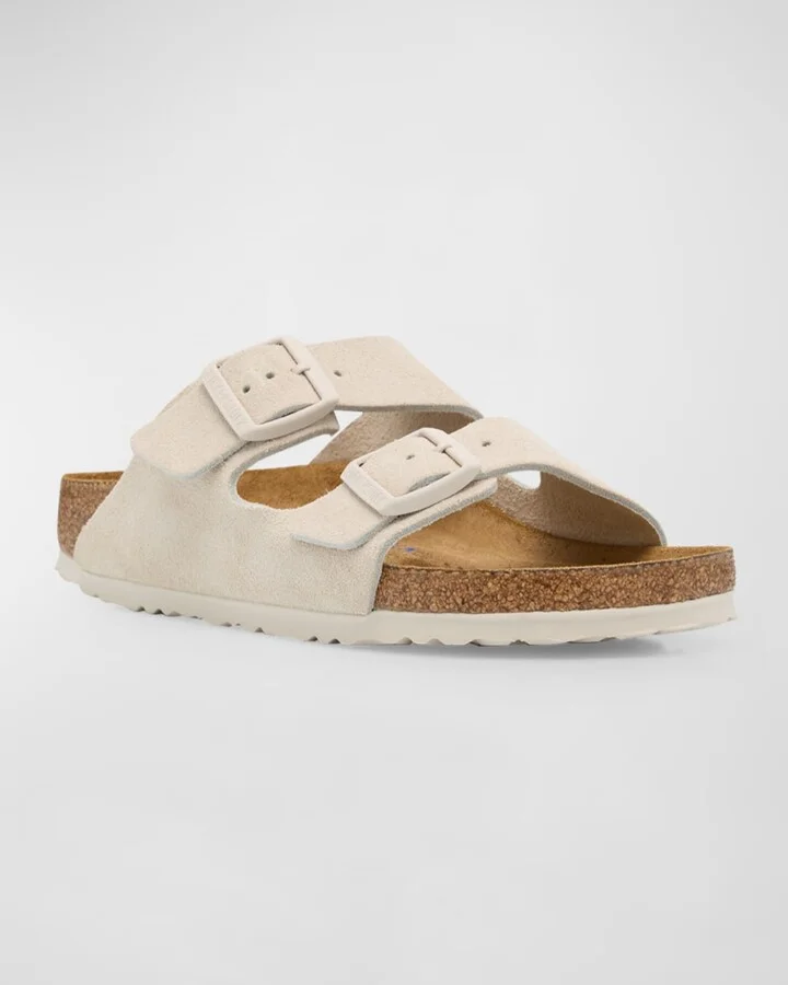 Arizona Suede Dual-Buckle Slide Sandals - Image 2