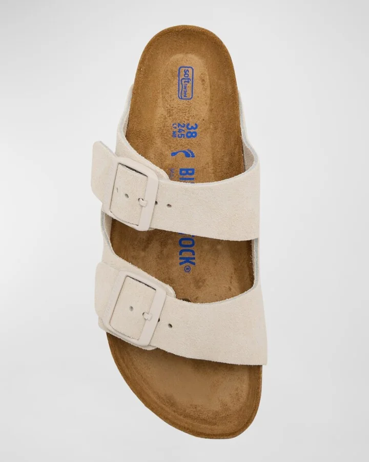Arizona Suede Dual-Buckle Slide Sandals - Image 3
