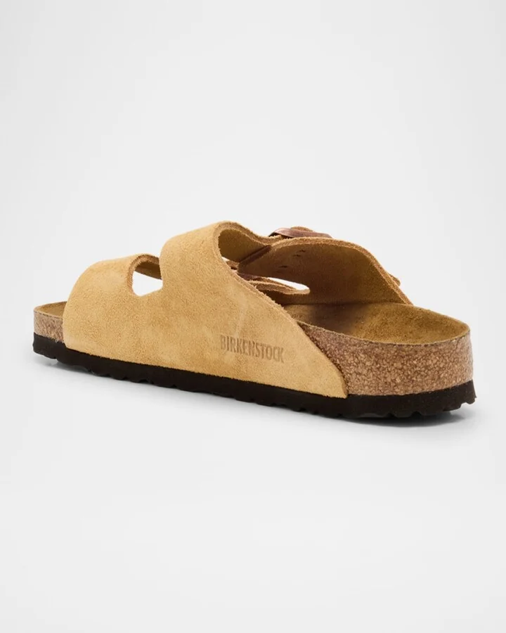 Arizona Suede Dual-Buckle Slide Sandals - Image 3