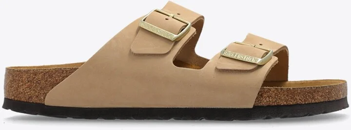 Arizona Two-Strap Leather Slides