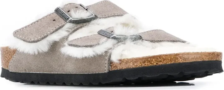 Arizona two-strap shearling sandals - Image 2