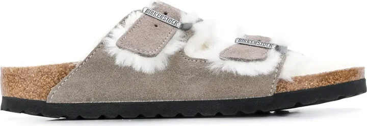 Arizona two-strap shearling sandals