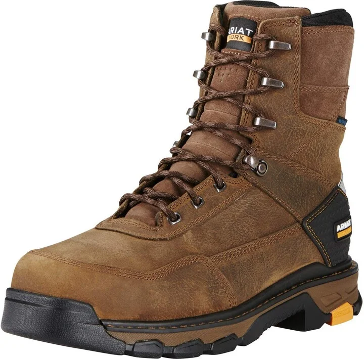 ARJ3S Mens Intrepid 8" Waterproof Composite Toe Work Boot Rye Brown 10 Wide