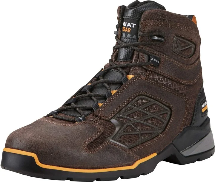 ARJ3S Mens Rebar Flex 6" Composite Toe Work Boot Chocolate Brown 10 Wide