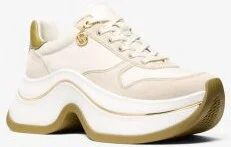 Arla Leather and Suede Trainer - Image 2