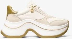Arla Leather and Suede Trainer - Image 4