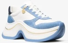 Arla Leather and Suede Trainer - Image 2
