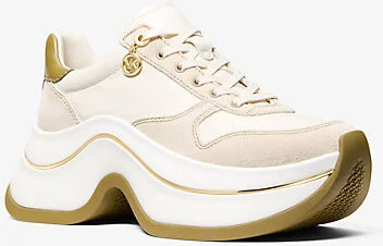 Arla Leather and Suede Trainer