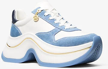 Arla Leather and Suede Trainer