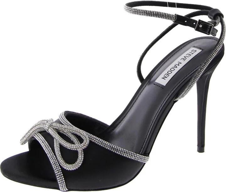 Arla Womens Embellished Ankle Strap Heels