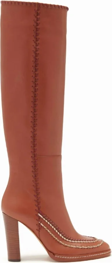 Arlette Knee High Boot In Mahogany Brown