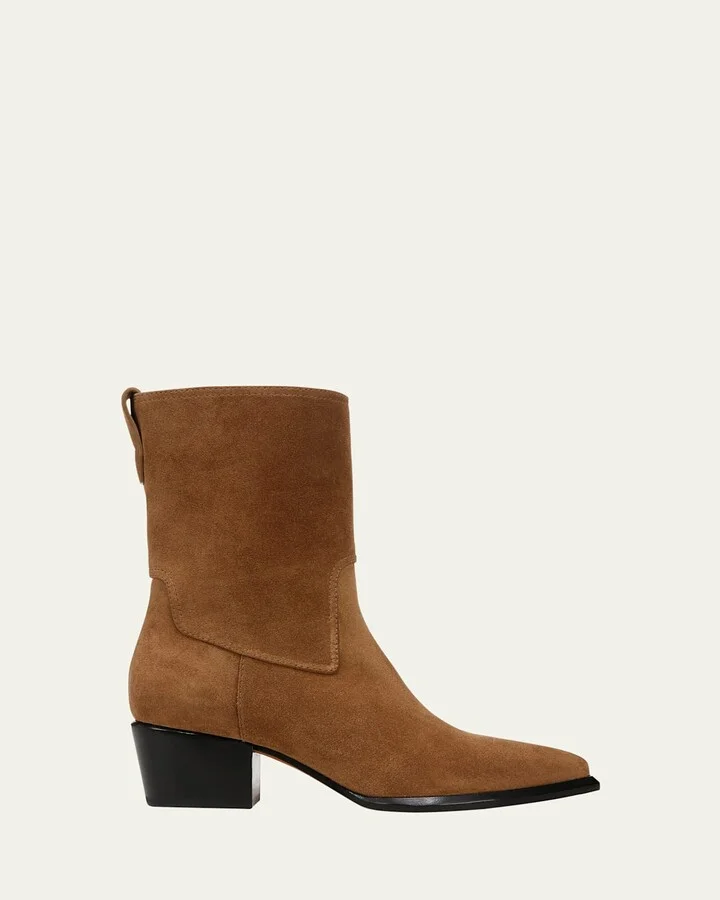 Arlington Western Suede Ankle Boots