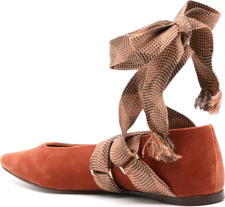 Arlo velvet ballerina shoes - Image 3