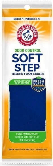 Arm & Hammer Soft Step Shoe Insoles - Men Size 8-14/Women Size 6-10 - 1 Pair
