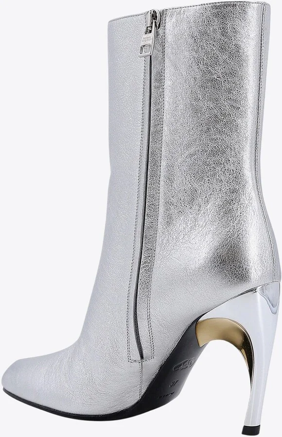 Armadillo 95 Metallic Leather Ankle Boots - Image 2