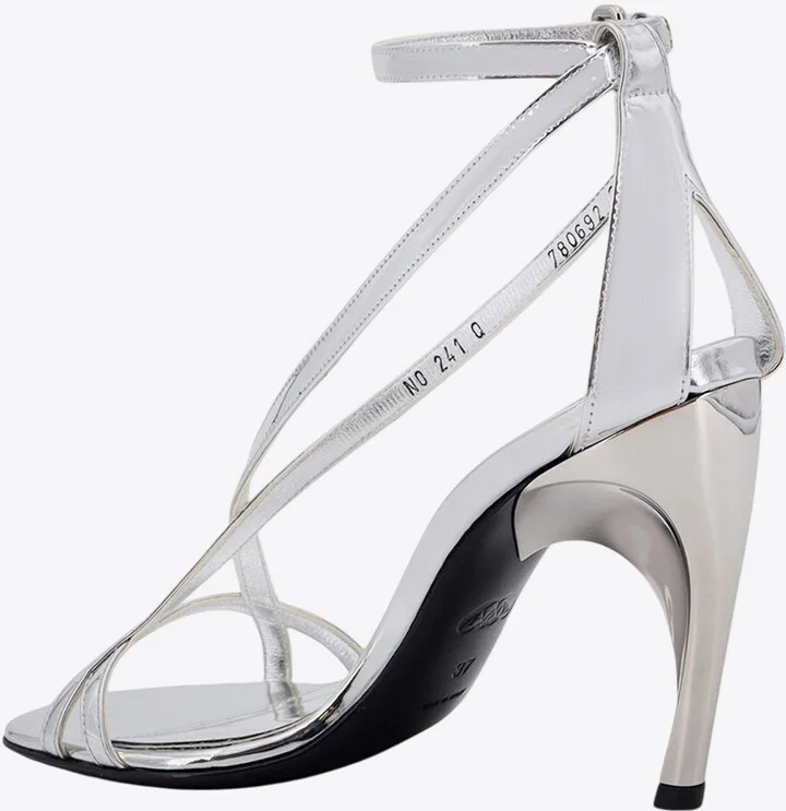 Armadillo 95 Metallic-Leather Sandals - Image 2