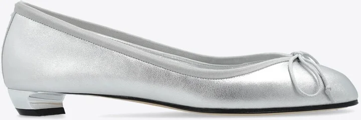 Armadillo Leather Ballerina Flats