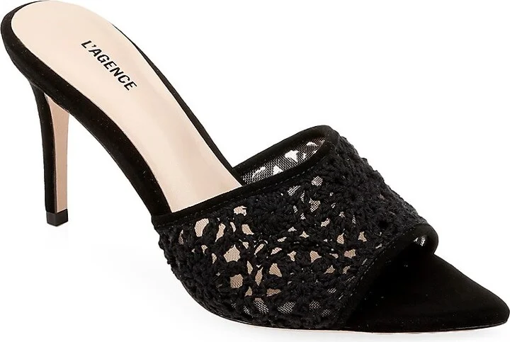 Armande 85MM Suede Crochet Mules - Image 2