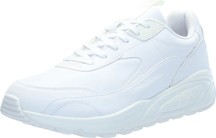 Armani Exchange Men's Bronx Solid Colored Leather Low Top Sneaker