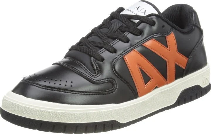 Armani Exchange Men's Low Top PU Leather Logo Sneaker