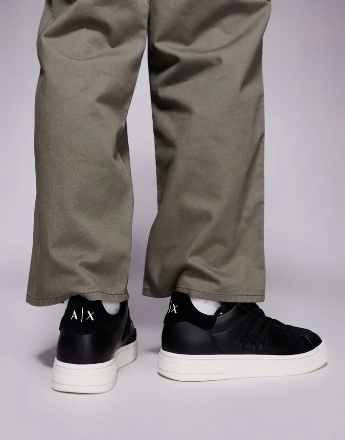 Armani Exchange sneakers with logo in black - Image 2