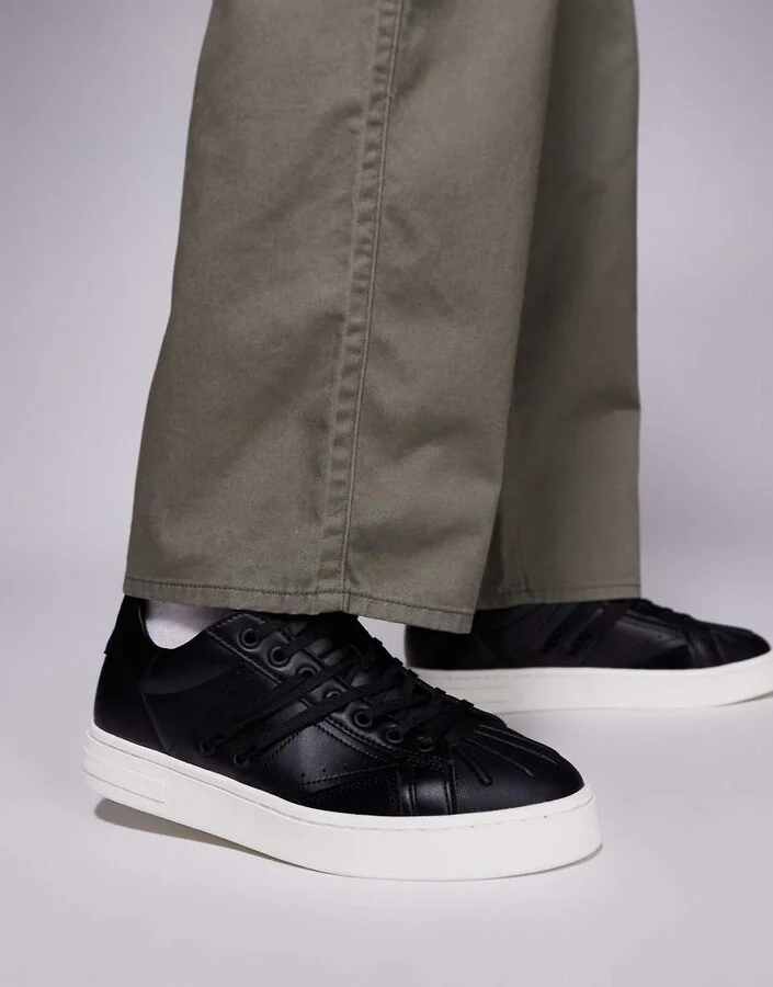 Armani Exchange sneakers with logo in black - Image 4
