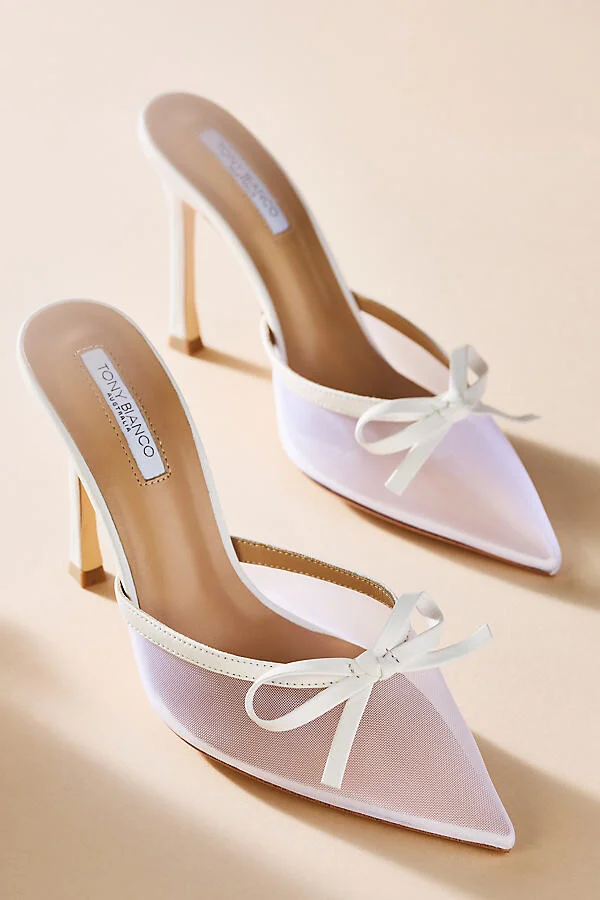 Aroma Mesh Pointed-Toe Heeled Mules - Image 2