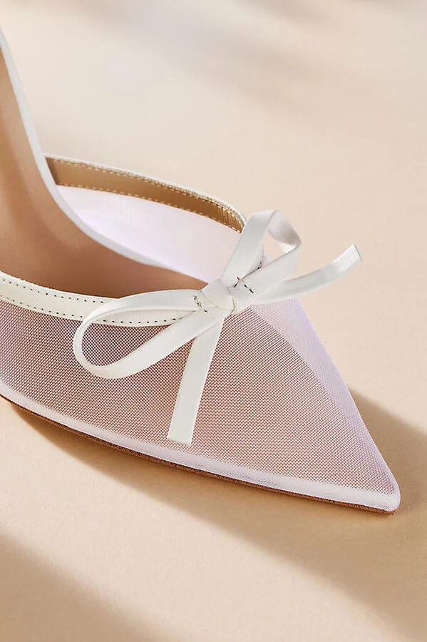 Aroma Mesh Pointed-Toe Heeled Mules - Image 3