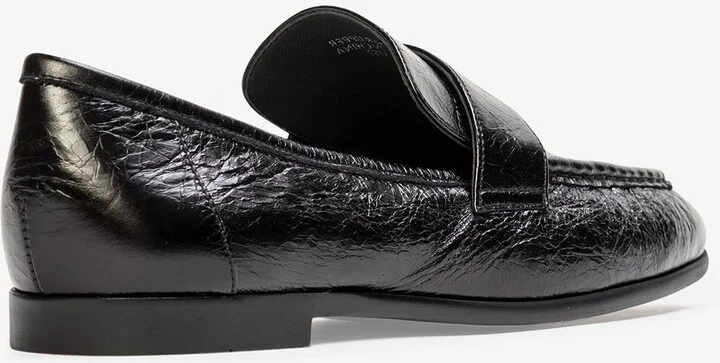 Arrow Crinkled Leather Classic Loafers - Image 2
