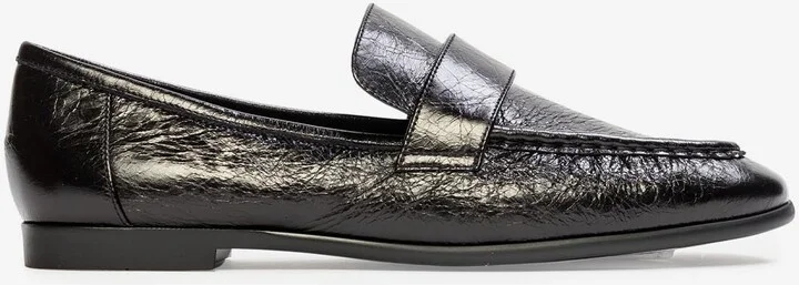Arrow Crinkled Leather Classic Loafers