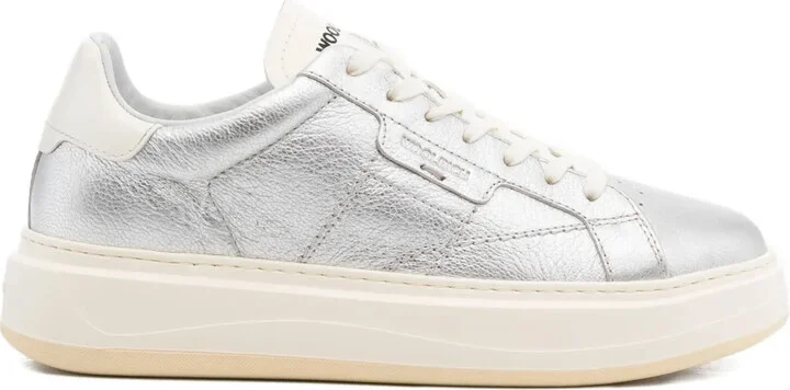 Arrow metallic-leather platform sneakers