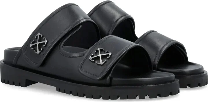 Arrows-motif leather sandals - Image 2