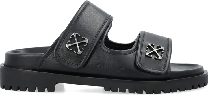 Arrows-motif leather sandals