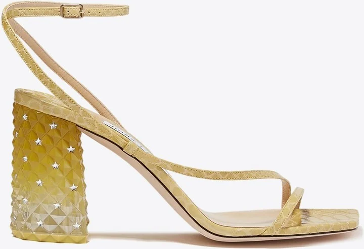 Art 85 Croc-Embossed Leather Sandals