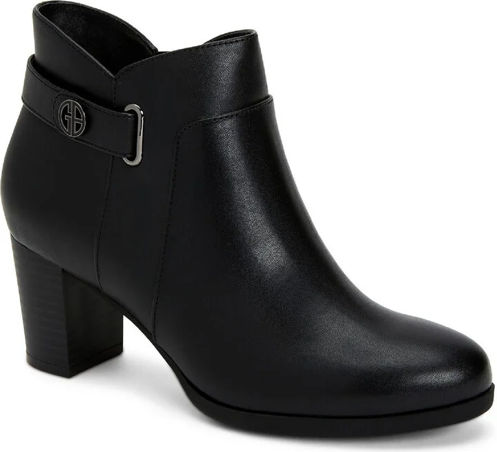 Artemy Womens Block Heel Slip On Booties