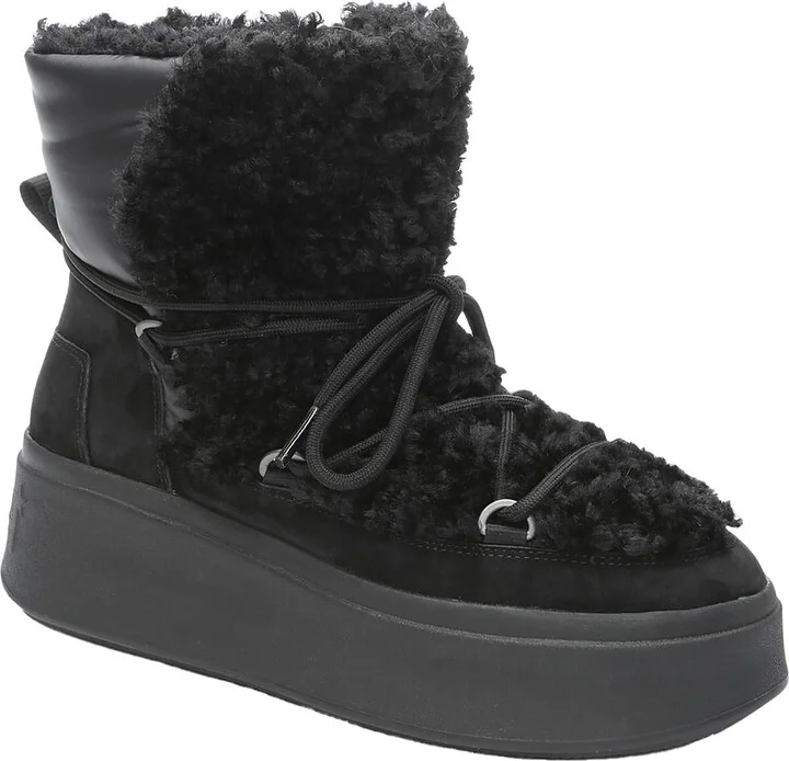 AS Moboo Womens Lace Up Platform Ankle Boots