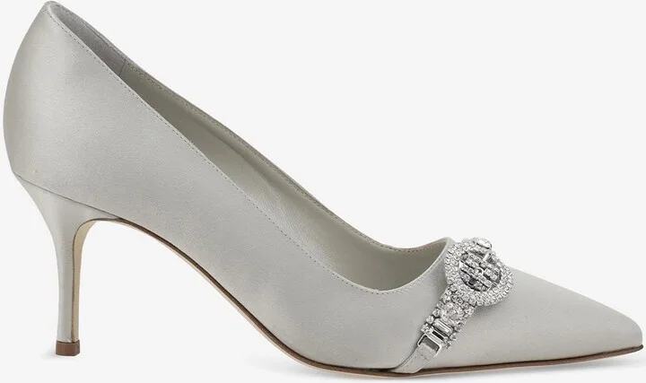 Asapump 70 Crystal-Embellished Satin Pumps