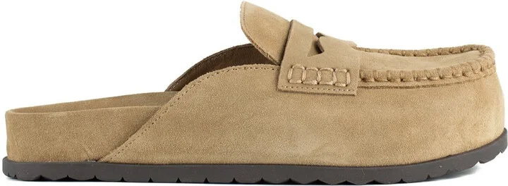 Ash Beige Suede Sabot