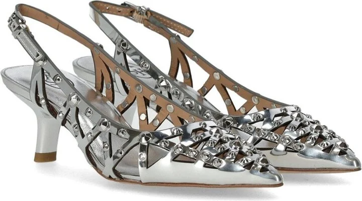 Ash Bizarre Silver Slingback Pump - Image 2