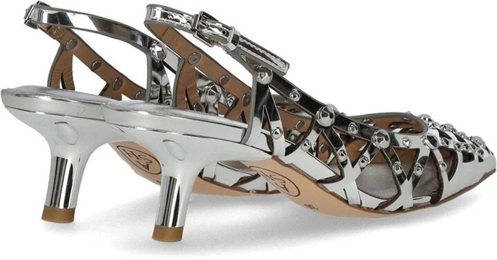 Ash Bizarre Silver Slingback Pump - Image 4
