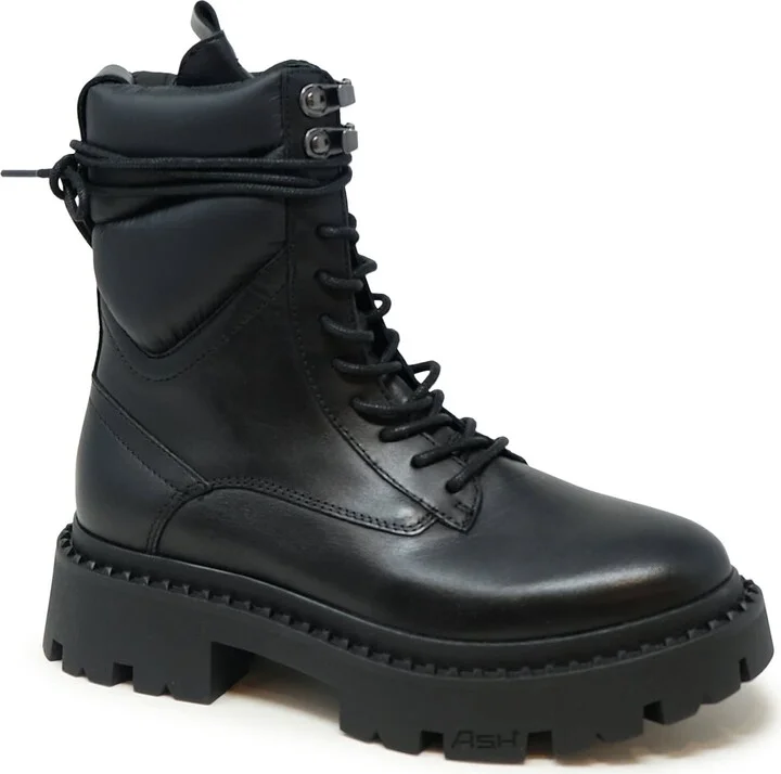 Ash Black Leather Ankle Boots - Image 2