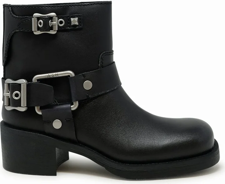Ash Black Leather Boots - Image 3