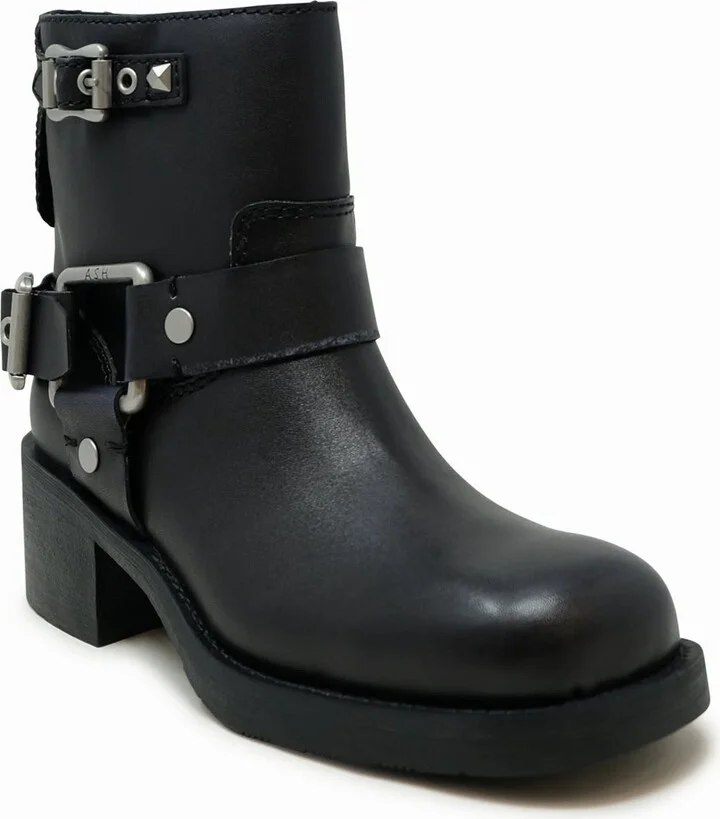 Ash Black Leather Boots