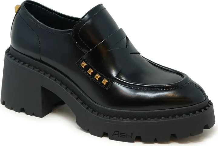 Ash Black Leather Loafers - Image 2